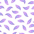 Vector seamless abstract pattern with lilac watercolor petals